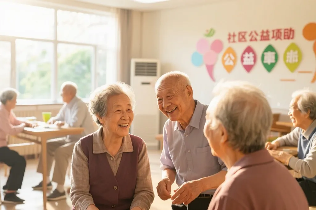 社区老人活动中心，公益金支持的社会福利项目